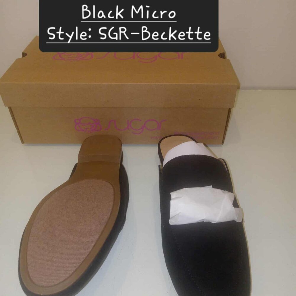 Sugar Black Suede with silver buckle accent 7.5